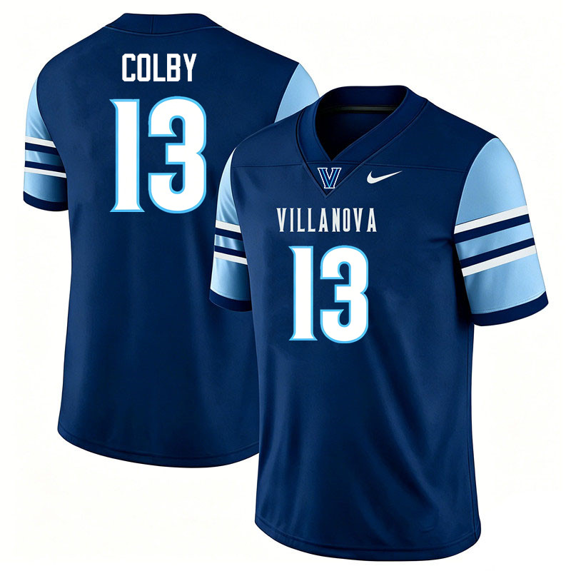 Villanova Wildcats #13 Chris Colby College Football Jerseys,Uniforms-Navy